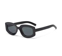 MUTYNE Lunettes de soleil carrées tendance pour femmes, verres UV400, style rétro, style punk (noir et gris)