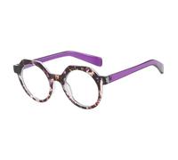 MUTYNE Lunettes de soleil de luxe polygonales pour femmes, style rétro, rondes, pour hommes, plein air, voyage, pêche, UV400 (fleur violette transparente)