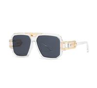 MUTYNE Lunettes de soleil de luxe pour hommes, lunettes surdimensionnées vintage, lunettes de conduite Uv400, transparentes, taille unique