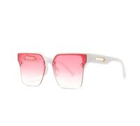 MUTYNE Lunettes de soleil demi-monture pour femme tendance, mode, rétro, protection UV400 (C3)