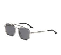 MUTYNE Lunettes de Soleil en métal pour Hommes Lunettes de Soleil carrées Vintage Femmes Lunettes de Soleil de Luxe à la Mode Lunettes de Soleil Steampunk Shades, M02, Taille Unique