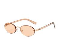 MUTYNE Lunettes de soleil œil de chat à petite monture, style rétro, tendance, accessoire de mode pour hommes et femmes (doré champagne)