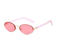 MUTYNE Lunettes de soleil œil de chat à petite monture, style rétro, tendance, accessoire de mode pour hommes et femmes (doré et rose)