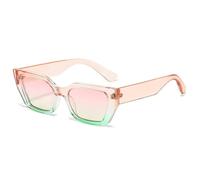 MUTYNE Lunettes de soleil œil de chat bicolores pour femmes, verres dégradés rétro, verres UV400, pour hommes (rose et vert)