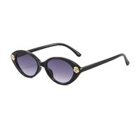 MUTYNE Lunettes de soleil œil de chat pour femme, style mode, motif floral, protection UV400, idéales pour les voyages et les loisirs (gris dégradé).