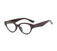 MUTYNE Lunettes de soleil œil de chat tendance et luxueuses pour femmes, style rétro, petite monture, pour l'extérieur, la conduite, les voyages, UV400 (café transparent)