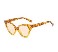 MUTYNE Lunettes de soleil œil de chat tendance pour femmes, verres dégradés, verres UV400 (champagne jaune)