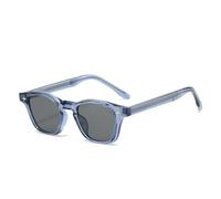 MUTYNE Lunettes de soleil œil de chat tendance pour femmes, verres UV400, style vintage, rivets, pour hommes (bleu et gris)