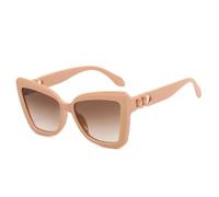 MUTYNE Lunettes de soleil œil de chat tendance, style rétro, grande monture, pour femmes, luxe, hommes, extérieur, conduite, voyage, UV400 (thé kaki)