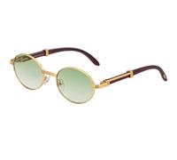 MUTYNE Lunettes de soleil ovales pour femmes et hommes, branches réglables, protection UV400 rétro (C4)