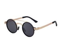 MUTYNE Lunettes de soleil polarisées pour hommes, monture ronde, double faisceau, style rétro, pour l'extérieur (C4)