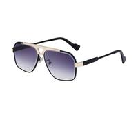 MUTYNE Lunettes de soleil quadrilatères pour homme, plastique et métal, style rétro, protection UV400 (C2)