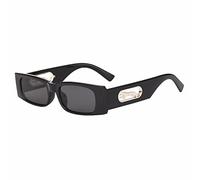 MUTYNE Lunettes de soleil rectangulaires femmes mode luxe carré lunettes de soleil hommes classique léopard Punk lunettes nuances UV400, noir, taille unique