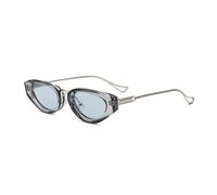 MUTYNE Lunettes de soleil rétro œil de chat pour femmes, verres dégradés tendance, UV400, pour hommes (gris et bleu)