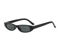 MUTYNE Lunettes de soleil rétro œil de chat pour hommes, mode, petites lunettes de soleil étroites pour femmes, lunettes de soleil d'extérieur de luxe UV400 (C1 noir gris)
