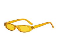 MUTYNE Lunettes de soleil rétro œil de chat pour hommes, mode, petites lunettes de soleil étroites pour femmes, lunettes de soleil d'extérieur de luxe UV400 (C10 jaune)