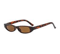 MUTYNE Lunettes de soleil rétro œil de chat pour hommes, mode, petites lunettes de soleil étroites pour femmes, lunettes de soleil d'extérieur de luxe, protection UV400 (C5 Leopard Tea)