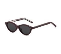 MUTYNE Lunettes de soleil rétro petites pour femmes, lunettes de conduite, lunettes décontractées œil de chat (rouge foncé gris)