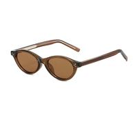 MUTYNE Lunettes de soleil rétro petites pour femmes, lunettes de conduite, lunettes décontractées œil de chat (marron thé)