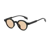 MUTYNE Lunettes de soleil rétro rondes style punk pour hommes et femmes, verres solaires tendance dégradés UV400 (thé noir)