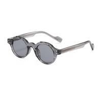 MUTYNE Lunettes de soleil rondes classiques pour femmes et hommes, rivets, adaptées à un usage quotidien, protection UV400 (gris total).