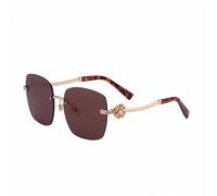 MUTYNE Lunettes de soleil sans monture pour femme, branches en métal, verres teintés avec protection UV (C3)
