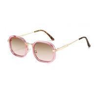 MUTYNE Lunettes de soleil tendance dégradées pour femmes, verres UV400 rétro carrés pour hommes (rose thé rose)