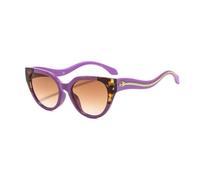 MUTYNE Lunettes de soleil tendance style serpent, monture œil de chat classique, protection solaire UV400 pour hommes et femmes, idéales pour les vacances en plein air (C8 violet).