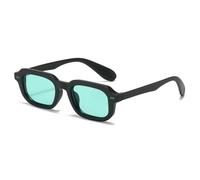 MUTYNE Lunettes de soleil UV400 pour hommes, petites lunettes de soleil carrées tendance pour femmes, style rétro à rivets (noir et vert)