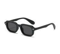MUTYNE Lunettes de soleil UV400 pour hommes, petites lunettes de soleil carrées tendance pour femmes, style rétro à rivets (noir et gris)