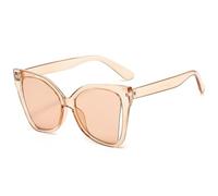 MUTYNE Lunettes de soleil vintage œil de chat à monture papillon ajourée pour femmes et hommes, mode plein air, photographie de rue, UV400 (thé champagne)