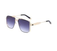 MUTYNE Lunettes de soleil vintage pour homme, branches en métal, protection UV400 style steampunk (C1)