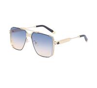 MUTYNE Lunettes de soleil vintage pour homme, branches en métal, protection UV400 style steampunk (C6)
