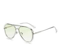 MUTYNE Lunettes de soleil vintage surdimensionnées pour femmes, tendance, luxe, pour hommes, extérieur, conduite, UV400 (vert dégradé)