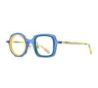 MUTYNE Lunettes en acétate monture hommes colorées rétro lunettes irrégulières femmes lunettes lunettes, bleu, taille unique