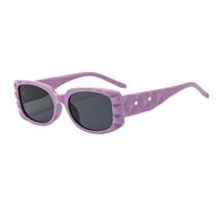 MUTYNE Petites lunettes de soleil carrées classiques pour femmes et hommes, verres de soleil de luxe pour l'extérieur, la conduite, les voyages, UV400 (violet et gris)