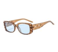 MUTYNE Petites lunettes de soleil carrées classiques pour femmes et hommes, verres de soleil de luxe pour l'extérieur, la conduite, les voyages, UV400 (bleu thé)