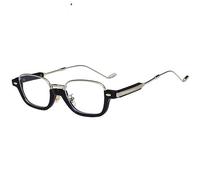 MUTYNE Vintage Semi-Rimless Light Blocking Lunettes Hommes Femmes Cadre en métal Protection Lunettes Rectangle Lunettes, 5, Taille Unique