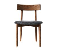 MUUBS Chaise Tetra avec assise Tissu de couleur granit-chêne foncé