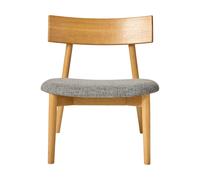 MUUBS Tetra lounge chair Tissu couleur béton-chêne huilé naturel