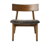 MUUBS Tetra lounge chair Tissu couleur granit-chêne foncé huilé