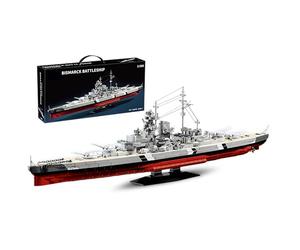 Muuchuu Bismarck Cuirassé Kit de construction 1:300, modèle de navire militaire allemand WWII, cadeau parfait pour garçons et filles