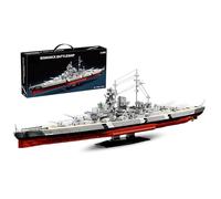 muuchuu Bismarck Cuirassé Kit de construction pour adulte, modèle de navire de guerre militaire, 1:300, grand bateau d'ingénierie allemande WWII, cadeau parfait, pour garçons et filles