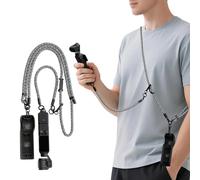 muuee Sangle tour de cou réglable 2 en 1 pour DJI Osmo Pocket 3, sangle de poignet et bandoulière réglable, convient pour Insta360 X5/X4, GoPro Hero, perche à selfie et accessoires d'appareil photo
