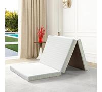 MUUEGM Matelas pliable en mousse à mémoire de forme à trois plis de 7,6 cm pour lit jumeau XL, matelas pliable avec housse lavable, matelas à trois volets pour yoga/camping/lit d'invités, certifié