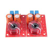 Muuisndjaq Lot de 2 filtres de haut-parleur 2 voies 80 W Diy Circuit Treble Bass Frequency Divider Home Cinéma Hifi stéréo Audio Crossover