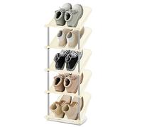 MUUKAIII étagère à Chaussures 5 Niveaux, étagère à Chaussures DIY, Armoire à Chaussures,Transparent, empilable pour Gagner de la Place, Support à Chaussures pour entrée,Salon,Salle de Bain