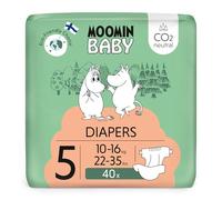 Muumi Baby Eco Couches Taille 5 10-16 kg 40 couches Premium avec barrière anti-fuite | Doux et agréable pour la peau, respirant, absorbant, sans produits chimiques inutiles