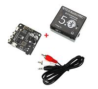 Muuoeou 1 Ensemble Récepteur Audio BT5.0 Pro + Câble Audio Un à Deux + Boîtier Décodeur Bluetooth MP3 Haut-Parleur de Voiture sans Perte Carte Amplificateur Audio