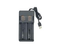 Muuoeou 1 PCS Chargeur de Batterie Au Lithium Chargeur Universel de Batterie USB Chargeur Intelligent 2 Emplacements pour Batterie Rechargeable